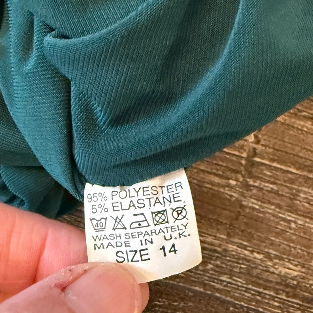 Club L London Ruched One Shoulder Dress Emerald Green Size 14 Elegant Evening - Picture 5 of 5